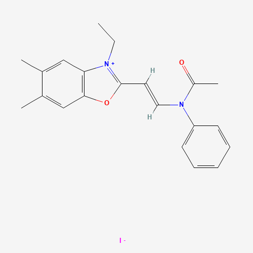 N-[(E)-2-(3-ethyl-5,6-dimethyl-1,3-benzoxazol-3-ium-2-yl)ethenyl]-N-phenylacetamide;iodide (CAS: 41729-43-5) - Related Chemical Product