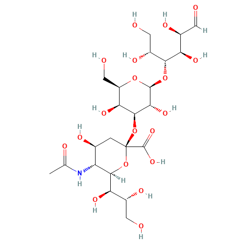 (2S,4S,5R,6R)-5-acetamido-2-[(2R,3S,4S,5R,6S)-3,5-dihydroxy-2-(hydroxymethyl)-6-[(2R,3R,4R,5R)-1,2,4,5-tetrahydroxy-6-oxohexan-3-yl]oxyoxan-4-yl]oxy-4-hydroxy-6-[(1R,2R)-1,2,3-trihydroxypropyl]oxane-2-carboxylic acid (CAS: 35890-38-1) - Related Chemical Product