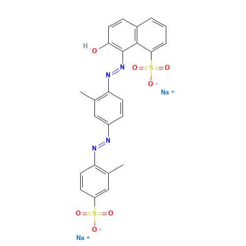 disodium;(8Z)-8-[[2-methyl-4-[(2-methyl-4-sulfonatophenyl)diazenyl]phenyl]hydrazinylidene]-7-oxonaphthalene-1-sulfonate (CAS: 6226-76-2) - Related Chemical Product