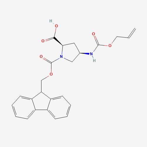 (2R,4R)-1-(9H-fluoren-9-ylmethoxycarbonyl)-4-(prop-2-enoxycarbonylamino)pyrrolidine-2-carboxylic acid (CAS: 273222-05-2) - Related Chemical Product