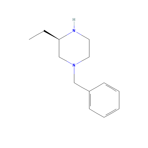 (3R)-1-benzyl-3-ethylpiperazine (CAS: 347195-55-5) - Chemical Structure and Molecular Formula 