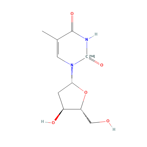 1-[(2R,4S,5R)-4-hydroxy-5-(hydroxymethyl)oxolan-2-yl]-5-methylpyrimidine-2,4-dione (CAS: 13010-45-2) - Related Chemical Product