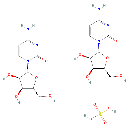 4-amino-1-[(2R,3R,4S,5R)-3,4-dihydroxy-5-(hydroxymethyl)oxolan-2-yl]pyrimidin-2-one;sulfuric acid (CAS: 6018-48-0) - Related Chemical Product