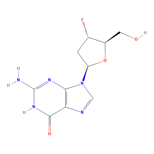 2-amino-9-[(2R,4S,5R)-4-fluoro-5-(hydroxymethyl)oxolan-2-yl]-3H-purin-6-one (CAS: 92562-88-4) - Related Chemical Product