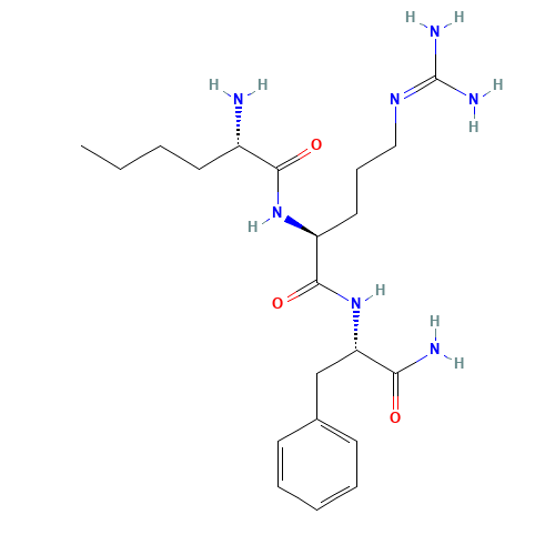 (2S)-2-amino-N-[(2S)-1-[[(2S)-1-amino-1-oxo-3-phenylpropan-2-yl]amino]-5-(diaminomethylideneamino)-1-oxopentan-2-yl]hexanamide (CAS: 104809-29-2) - Related Chemical Product