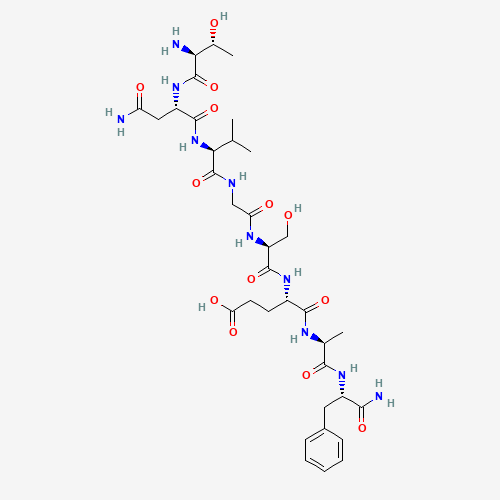 (4S)-4-[[(2S)-2-[[2-[[(2S)-2-[[(2S)-4-amino-2-[[(2S,3R)-2-amino-3-hydroxybutanoyl]amino]-4-oxobutanoyl]amino]-3-methylbutanoyl]amino]acetyl]amino]-3-hydroxypropanoyl]amino]-5-[[(2S)-1-[[(2S)-1-amino-1-oxo-3-phenylpropan-2-yl]amino]-1-oxopropan-2-yl]amino] (CAS: 132917-49-8) - Related Chemical Product