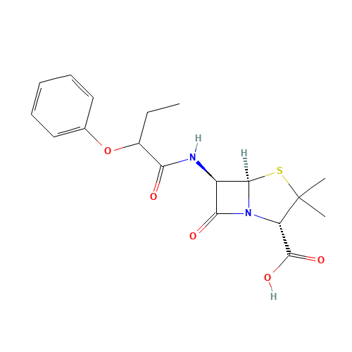 (2S,5R,6R)-3,3-dimethyl-7-oxo-6-(2-phenoxybutanoylamino)-4-thia-1-azabicyclo[3.2.0]heptane-2-carboxylic acid (CAS: 551-27-9) - Related Chemical Product