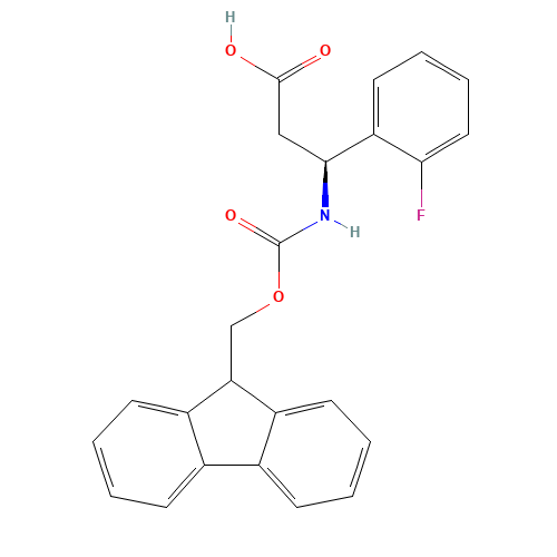 (3S)-3-(9H-fluoren-9-ylmethoxycarbonylamino)-3-(2-fluorophenyl)propanoic acid (CAS: 507472-13-1) - Related Chemical Product