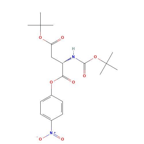 4-O-tert-butyl 1-O-(4-nitrophenyl) (2S)-2-[(2-methylpropan-2-yl)oxycarbonylamino]butanedioate (CAS: 29365-05-7) - Related Chemical Product