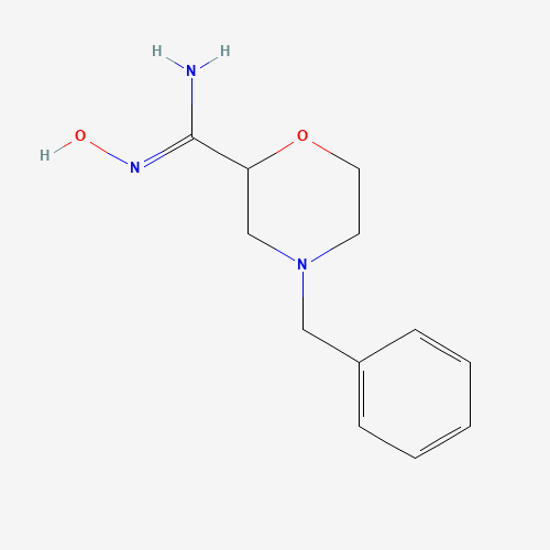 4-benzyl-N'-hydroxymorpholine-2-carboximidamide (CAS: 1000349-55-2) - Chemical Structure and Molecular Formula 