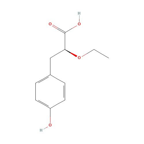 (2S)-2-ethoxy-3-(4-hydroxyphenyl)propanoic acid (CAS: 325793-65-5) - Chemical Structure and Molecular Formula 