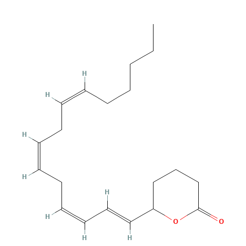 6-[(1E,3Z,6Z,9Z)-pentadeca-1,3,6,9-tetraenyl]oxan-2-one (CAS: 73279-37-5) - Related Chemical Product