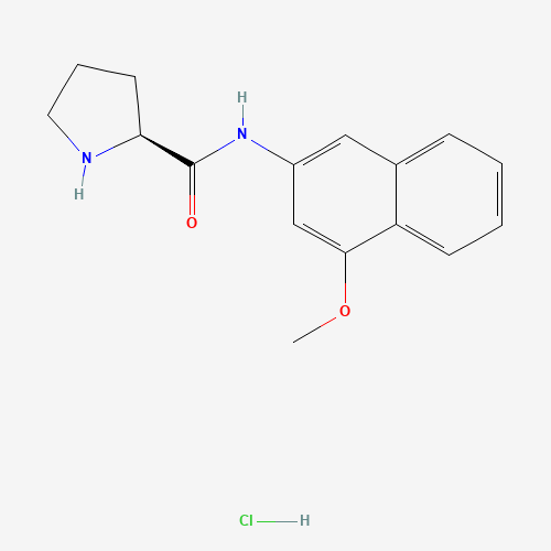 (2S)-N-(4-methoxynaphthalen-2-yl)pyrrolidine-2-carboxamide;hydrochloride (CAS: 100930-07-2) - Related Chemical Product