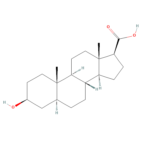 (3S,5S,8R,9S,10S,13S,14S,17S)-3-hydroxy-10,13-dimethyl-2,3,4,5,6,7,8,9,11,12,14,15,16,17-tetradecahydro-1H-cyclopenta[a]phenanthrene-17-carboxylic acid (CAS: 15173-54-3) - Related Chemical Product
