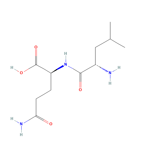 (2S)-5-amino-2-[[(2S)-2-amino-4-methylpentanoyl]amino]-5-oxopentanoic acid (CAS: 38062-69-0) - Chemical Structure and Molecular Formula 