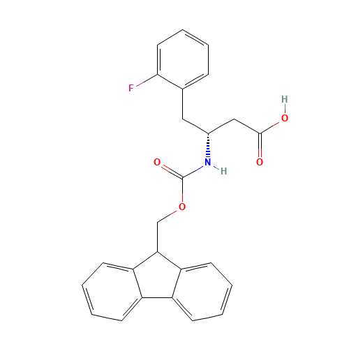 (3R)-3-(9H-fluoren-9-ylmethoxycarbonylamino)-4-(2-fluorophenyl)butanoic acid (CAS: 331763-63-4) - Related Chemical Product