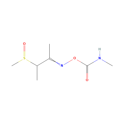 [(E)-3-methylsulfinylbutan-2-ylideneamino] N-methylcarbamate (CAS: 34681-24-8) - Chemical Structure and Molecular Formula 