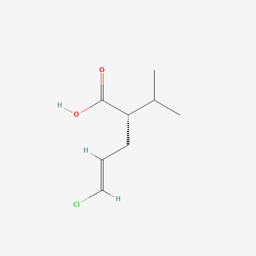 (E,2S)-5-chloro-2-propan-2-ylpent-4-enoic acid (CAS: 324519-66-6) - Chemical Structure and Molecular Formula 
