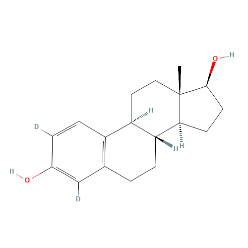 (8R,9S,13S,14S,17S)-2,4-dideuterio-13-methyl-6,7,8,9,11,12,14,15,16,17-decahydrocyclopenta[a]phenanthrene-3,17-diol (CAS: 53866-33-4) - Chemical Structure and Molecular Formula 