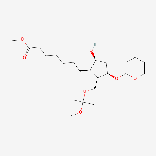 methyl 7-[(1R,2S,3R,5S)-5-hydroxy-2-(2-methoxypropan-2-yloxymethyl)-3-(oxan-2-yloxy)cyclopentyl]heptanoate (CAS: 69810-10-2) - Related Chemical Product