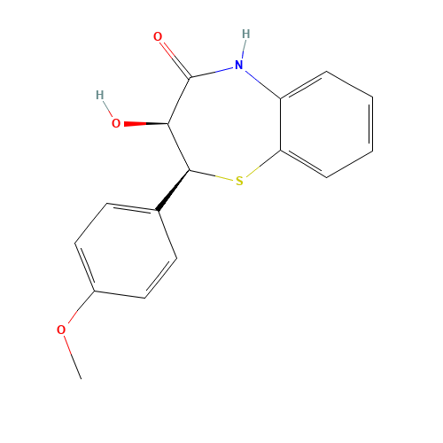 (2S,3S)-3-hydroxy-2-(4-methoxyphenyl)-3,5-dihydro-2H-1,5-benzothiazepin-4-one (CAS: 27068-88-8) - Related Chemical Product