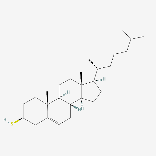 (3S,8S,9S,10R,13R,14S,17R)-10,13-dimethyl-17-[(2R)-6-methylheptan-2-yl]-2,3,4,7,8,9,11,12,14,15,16,17-dodecahydro-1H-cyclopenta[a]phenanthrene-3-thiol (CAS: 1249-81-6) - Related Chemical Product