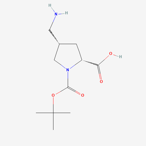 (2R,4S)-4-(aminomethyl)-1-[(2-methylpropan-2-yl)oxycarbonyl]pyrrolidine-2-carboxylic acid (CAS: 132622-86-7) - Related Chemical Product