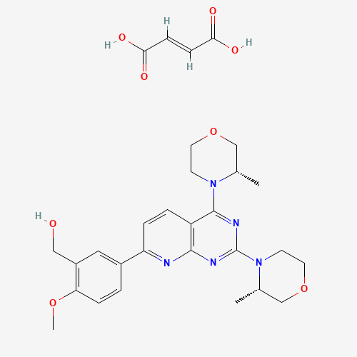 [5-[2,4-bis[(3S)-3-methylmorpholin-4-yl]pyrido[2,3-d]pyrimidin-7-yl]-2-methoxyphenyl]methanol;(E)-but-2-enedioic acid (CAS: 1201799-05-4) - Related Chemical Product