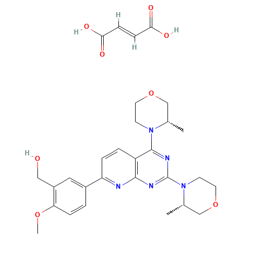 [5-[2,4-bis[(3S)-3-methylmorpholin-4-yl]pyrido[2,3-d]pyrimidin-7-yl]-2-methoxyphenyl]methanol;(E)-but-2-enedioic acid (CAS: 1201799-05-4) - Related Chemical Product