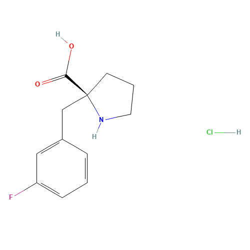 (2S)-2-[(3-fluorophenyl)methyl]pyrrolidine-2-carboxylic acid;hydrochloride (CAS: 1217605-68-9) - Related Chemical Product