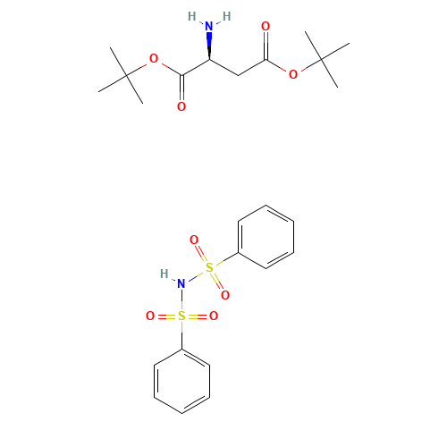 N-(benzenesulfonyl)benzenesulfonamide;ditert-butyl (2S)-2-aminobutanedioate (CAS: 70534-48-4) - Related Chemical Product