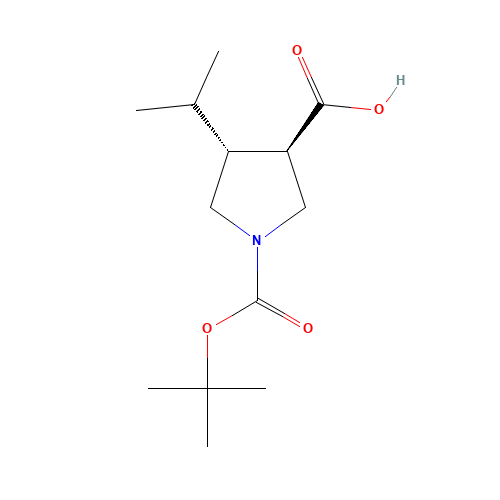 (3R,4R)-1-[(2-methylpropan-2-yl)oxycarbonyl]-4-propan-2-ylpyrrolidine-3-carboxylic acid (CAS: 1212348-80-5) - Related Chemical Product