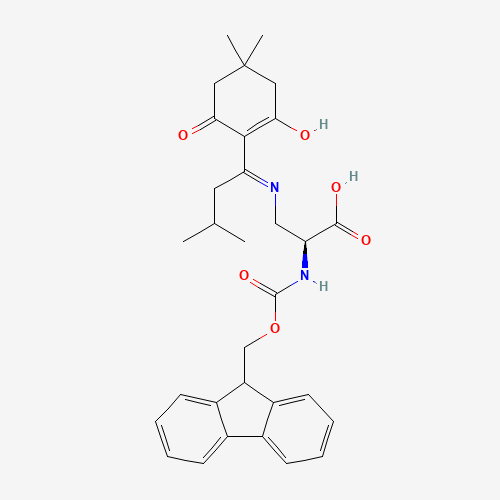(2S)-3-[[1-(4,4-dimethyl-2,6-dioxocyclohexylidene)-3-methylbutyl]amino]-2-(9H-fluoren-9-ylmethoxycarbonylamino)propanoic acid (CAS: 607366-20-1) - Related Chemical Product