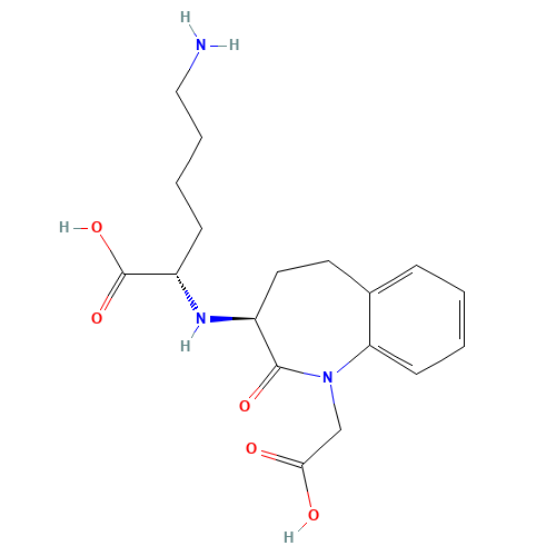 (2S)-6-amino-2-[[(3S)-1-(carboxymethyl)-2-oxo-4,5-dihydro-3H-1-benzazepin-3-yl]amino]hexanoic acid (CAS: 109214-55-3) - Related Chemical Product