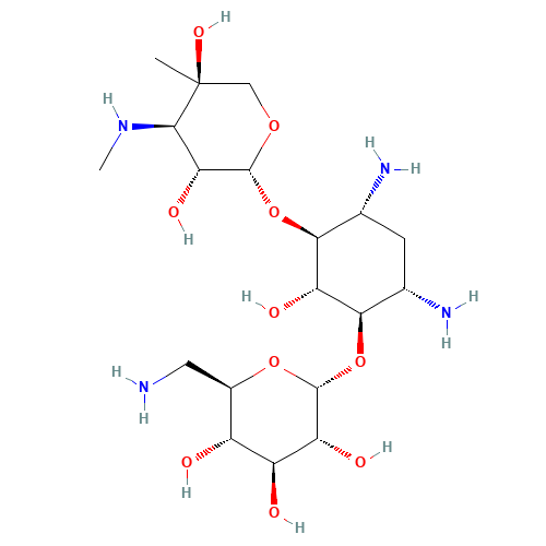 (2R,3S,4S,5R,6R)-2-(aminomethyl)-6-[(1R,2R,3S,4R,6S)-4,6-diamino-3-[(2R,3R,4R,5R)-3,5-dihydroxy-5-methyl-4-(methylamino)oxan-2-yl]oxy-2-hydroxycyclohexyl]oxyoxane-3,4,5-triol (CAS: 36889-15-3) - Related Chemical Product