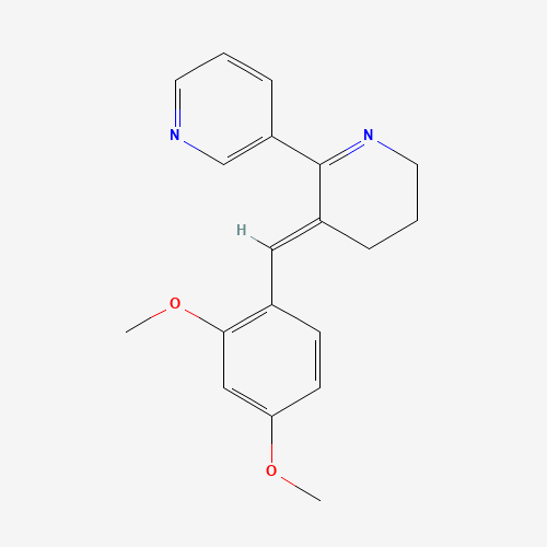 3-[(5E)-5-[(2,4-dimethoxyphenyl)methylidene]-3,4-dihydro-2H-pyridin-6-yl]pyridine (CAS: 148372-04-7) - Related Chemical Product
