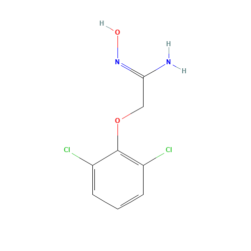 2-(2,6-dichlorophenoxy)-N'-hydroxyethanimidamide (CAS: 263016-05-3) - Chemical Structure and Molecular Formula 