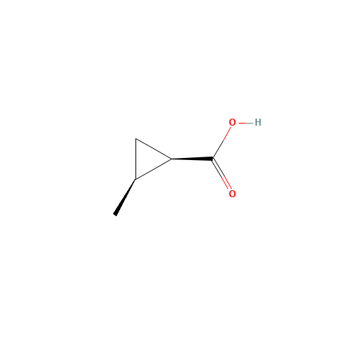 (1R,2S)-2-methylcyclopropane-1-carboxylic acid (CAS: 29667-48-9) - Chemical Structure and Molecular Formula 