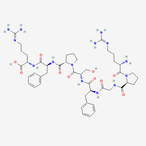 (2S)-2-[[(2S)-2-[[(2S)-1-[(2S)-2-[[(2S)-2-[[2-[[(2S)-1-[(2S)-2-amino-5-(diaminomethylideneamino)pentanoyl]pyrrolidine-2-carbonyl]amino]acetyl]amino]-3-phenylpropanoyl]amino]-3-hydroxypropanoyl]pyrrolidine-2-carbonyl]amino]-3-phenylpropanoyl]amino]-5-(diam (CAS: 80943-05-1) - Related Chemical Product