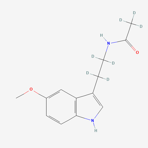 MELATONIN-D7 (CAS: 615251-68-8) - Chemical Structure and Molecular Formula 