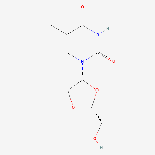 1-[(2R,4R)-2-(hydroxymethyl)-1,3-dioxolan-4-yl]-5-methylpyrimidine-2,4-dione (CAS: 127658-07-5) - Related Chemical Product