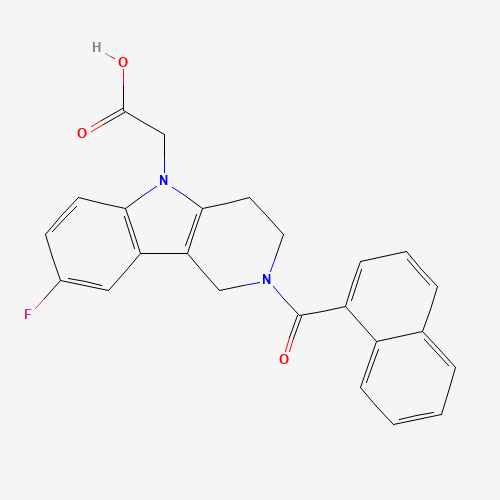 2-(2-(1-naphthoyl)-8-fluoro-1,2,3,4-tetrahydropyrido[4,3-b]indol-5-yl)acetic acid (CAS: 866460-33-5) - Related Chemical Product