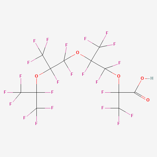 2,3,3,3-tetrafluoro-2-[1,1,2,3,3,3-hexafluoro-2-[1,1,2,3,3,3-hexafluoro-2-(1,1,1,2,3,3,3-heptafluoropropan-2-yloxy)propoxy]propoxy]propanoic acid (CAS: 1212077-14-9) - Related Chemical Product