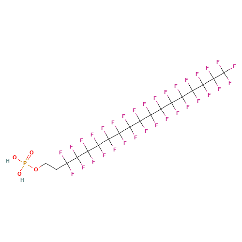 3,3,4,4,5,5,6,6,7,7,8,8,9,9,10,10,11,11,12,12,13,13,14,14,15,15,16,16,17,17,18,18,18-tritriacontafluorooctadecyl dihydrogen phosphate (CAS: 94200-55-2) - Related Chemical Product