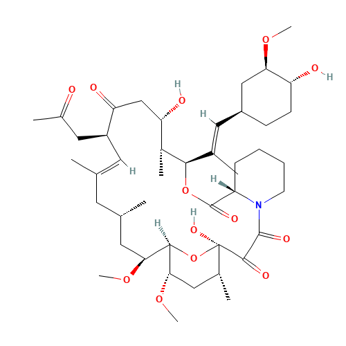 ((1R,9S,12S,13R,14S,17R,18E,21S,23S,24R,25S,27R)-1,14-dihydroxy-12-{(E)-2-[(1R,3R,4R)-4-hydroxy-3-methoxycyclohexyl]-1-methylvinyl}-23,25-dimethoxy13,19,21,27-tetramethyl-17-(2-oxopropyl)-11,28-dioxa-4-azatricyclo[22.3.1.04.9]-octacos-18-ene-2,3,10,16-tetrone) (CAS: 124554-37-6) - Related Chemical Product