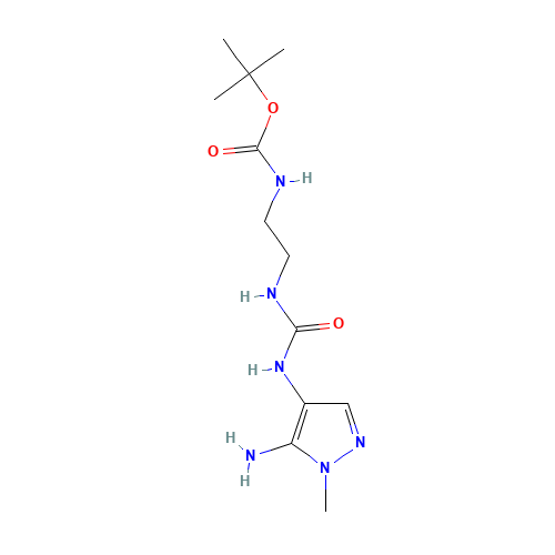 tert-butyl(2-(3-(5-amino-1-methyl-1H-pyrazol-4-yl)ureido)ethyl)carbamate (CAS: 689293-67-2) - Related Chemical Product
