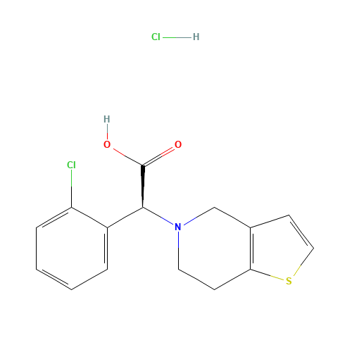 (2S)-2-(2-chlorophenyl)-2-(6,7-dihydro-4H-thieno[3,2-c]pyridin-5-yl)acetic acid;hydrochloride (CAS: 144750-42-5) - Related Chemical Product