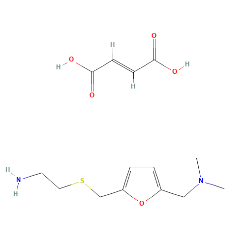 Ranitidine Related Compound A (5-[[(2-aminoethyl)thio]methyl]-N,N-dimethyl-2-furanmethanamine, hemifumarate salt) (CAS: 91224-69-0) - Related Chemical Product