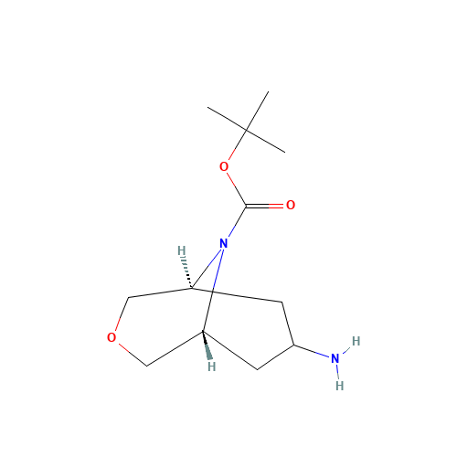 endo-7-AMino-9-Boc-3-oxa-9-aza-bicyclo[3.3.1]nonane (CAS: 280762-03-0) - Chemical Structure and Molecular Formula 