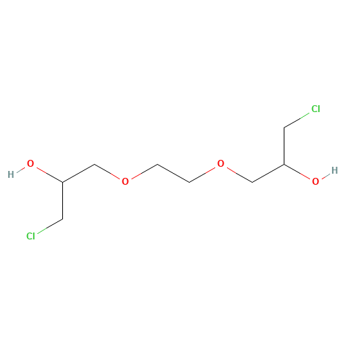 1-chloro-3-[2-(3-chloro-2-hydroxypropoxy)ethoxy]propan-2-ol (CAS: 13078-45-0) - Chemical Structure and Molecular Formula 